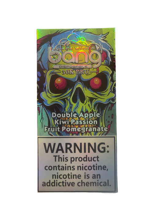 Bang Vape Double Saveurs Deux Pomme /Kiwi Fruits Passion 30 000 Puffs