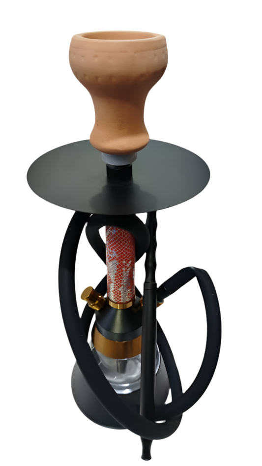 Shisha castel B couleur rouge raccord silicon