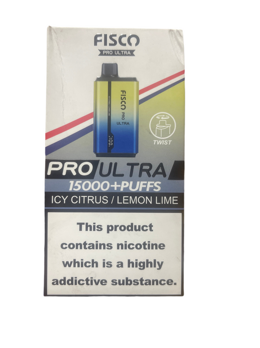 Fisco 15.000 puffs + 2 parfum different ice citrus -citron lime