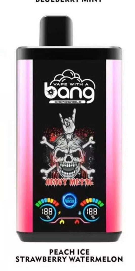 Bang Vape Double Saveurs Peche Ice/Fraise Pasteque 30 000 Puffs